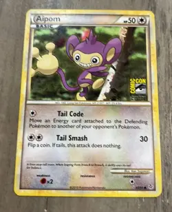 Pokemon Aipom SDCC San Diego Comic Con Stamped 43/95 Promo card 2010 - Image 1