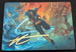 MTG - Sita Varma, Masked Racer ART SERIES GOLD STAMP SIGNATURE - Aetherdrift - Image 1