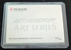 MTG - Sita Varma, Masked Racer ART SERIES GOLD STAMP SIGNATURE - Aetherdrift - Image 2