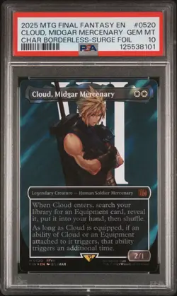 2025 PSA 10 MTG Final Fantasy Cloud Midgar Mercenary Surge Foil 0520 English - Image 1