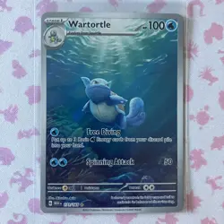Pokemon TCG 151 Wartortle #171 Illustration Rare Card Mint Full Art Holo - Image 1