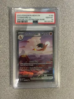 Pokemon 2023 EN-Mew 151 Charizard EX 199/165 Sir Gem Mint PSA 10 Graded - Image 1