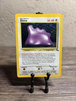 Ditto 3/62 Fossil Holo Rare-Pokemon TCG-WOTC-Fast Shipping-Played!! - Image 1