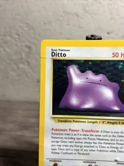 Ditto 3/62 Fossil Holo Rare-Pokemon TCG-WOTC-Fast Shipping-Played!! - Image 2