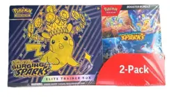 Pokemon Surging Sparks ETB + Booster Bundle Costco 2-pack Sealed - Image 1