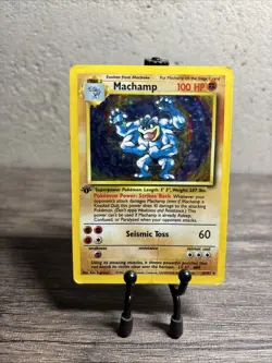 Machamp 8/102 Base Set 1st Edition-Holo Rare-WOTC-Pokemon TCG-Fast Ship-Played! - Image 1