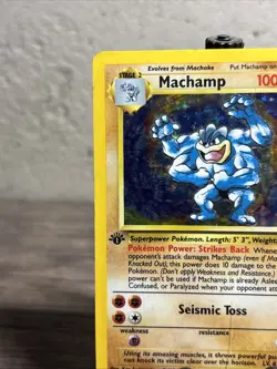 Machamp 8/102 Base Set 1st Edition-Holo Rare-WOTC-Pokemon TCG-Fast Ship-Played! - Image 2