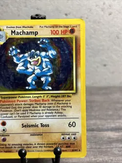 Machamp 8/102 Base Set 1st Edition-Holo Rare-WOTC-Pokemon TCG-Fast Ship-Played! - Image 3