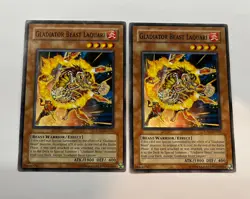 Yugioh Gladiator Beast Laquari TU01-EN017 - Common- 1 X LP & 1 X MP - Image 1