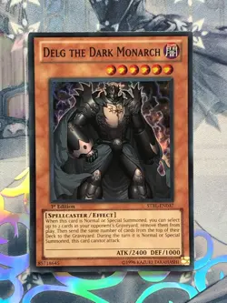 STBL-EN037 Delg the Dark Monarch Super Rare 1st Edition LP! YuGiOh TCG - Image 1