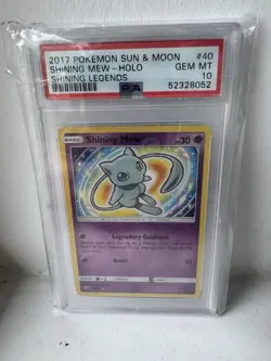 Pokemon TCG Shining Mew Shining Legends Holo Card 40/73 PSA 10 - Image 1
