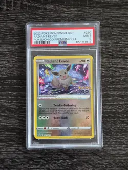 PSA 9 MINT Radiant Eevee SWSH230 (Pokemon Go) Holo Promo Pokemon Card - Image 1
