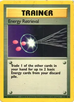 Energy Retrieval Trainer 81/102 Base Set Uncommon 1999 Pokemon Game Card WOTC - Image 3