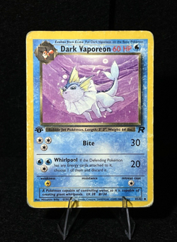 Pokemon Dark Vaporeon 45/82 Team Rocket 1st Edition Regular Water HP Card - Image 1