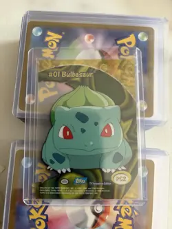 Bulbasaur #01 2000 Topps Pokemon TV Animation Edition Clear Card PC2 LP - Image 2
