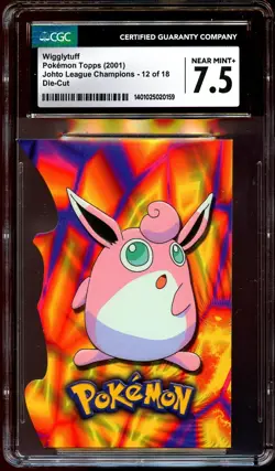 CGC 7.5 NM+ Wigglytuff 12 of 18 DIE-CUT Johto League Champions Pokemon Card 159 - Image 2