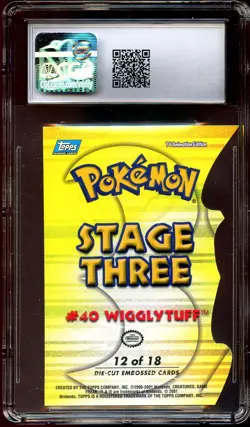 CGC 7.5 NM+ Wigglytuff 12 of 18 DIE-CUT Johto League Champions Pokemon Card 159 - Image 3
