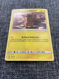 Detective Pikachu SM194 SM Black Star Promo Pokemon Card Pokemon TCG HP - Image 2