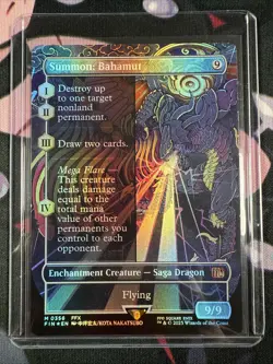 Summon: Bahamut (Borderless) Final Fantasy Foil Magic the Gathering - Image 1