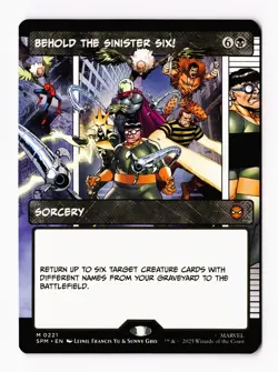 Behold the Sinister Six! (Borderless) 0221 (M) MTG Marvel's Spider-Man (SPM) - Image 1