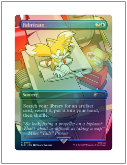 1x Fabricate, Foil, Secret Lair Sonic the Hedgehog, MTG NM - Image 1