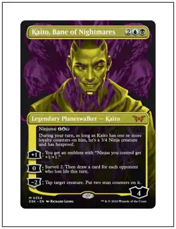 1x Kaito, Bane of Nightmares, Showcase Art, Magic the Gathering, MTG NM - Image 1