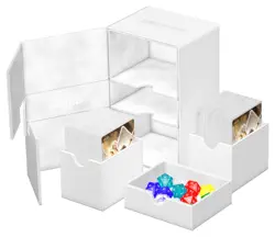 ULTIMATE GUARD TWIN FLIP n TRAY White 160+ XENOSKIN MONOCOLOR DECK Card CASE - Image 1