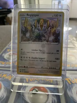 Pokemon TCG Regigigas SWSH Black Star Promos SWSH247 Promo Cosmos Holo Rare - Image 1