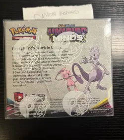 Pokemon TCG: Sun & Moon Unified Minds Booster Box Sealed w/ Acrylic Case - Image 3