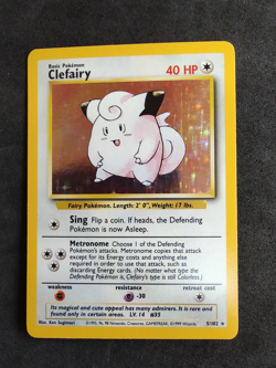 Pokemon Clefairy Holo Rare Card Base Set 5/102 - Image 1
