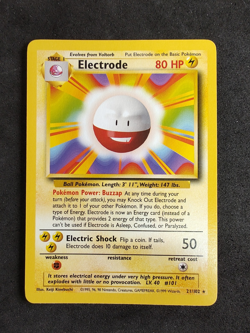Pokemon TCG Electrode Base Set, 21/102 Unlimited Non Holo Rare NM Condition - Image 1