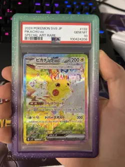 Pokemon Pikachu Ex SAR 132/106 Sv8 Super Electric Breaker Japanese PSA 10 - Image 1