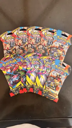 Pokemon TCG Mega Evolutions Booster Packs New Factory Sealed Lot of 10 - Image 1