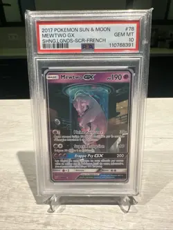 Carte Pokemon Mewtwo GX PSA 10 Gem mint / FRENCH / Shining Legends / Ultra Rare - Image 5