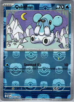 Cubchoo 025/086 Common - Pokemon TCG SV: Black Bolt - MasterBall (NM) - Image 1