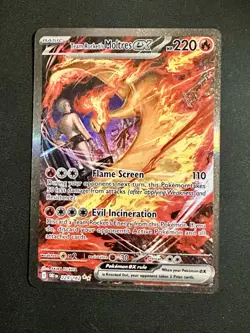 Team Rockets Moltres EX Destined Rivals 229/182 Secret Art Rare Pokemon - Image 2