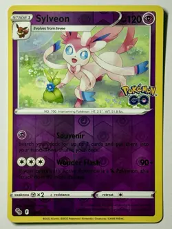Sylveon 035/078 (LP) Reverse Holo Sword & Shield: Pokemon Go 2022 Pokemon - Image 1