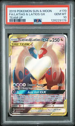 PSA 10 Latias & Latios GX 170/181 Sm-Team Up Holo Pokemon NEW CERT LOVEBIRDS - Image 1