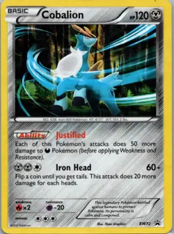 Pokemon TCG Cobalion BW72 BW Black Star Promos Holofoil MP - Image 1