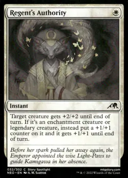 Regent's Authority 032/302 Kamigawa: Neon Dynasty MTG Magic the Gathering card - Image 1