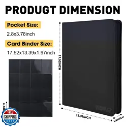 16 Pocket Card Binder,1280 Pockets Ringless Trading Card Binder,Premium Zippe - Image 3