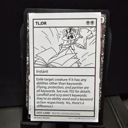1x TL;DR, Mystery Booster 2 'Playtest' Card, MTG NM - Image 1