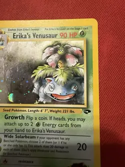Pokemon TCG Erika's Venusaur Holo Rare Gym Challenge 2000 Card WOTC - Image 4