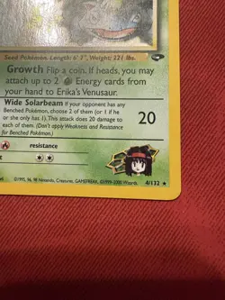 Pokemon TCG Erika's Venusaur Holo Rare Gym Challenge 2000 Card WOTC - Image 5