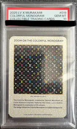 PSA 10 Louis Vuitton Takashi Murakami Zoom on the Colorful Mono Trading Card 019 - Image 1