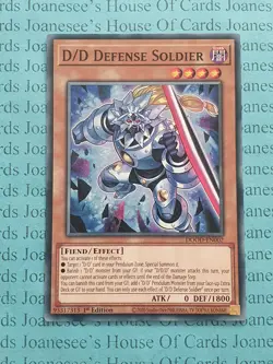 DOOD-EN002 D/D Defense Soldier Yu-Gi-Oh Card 1st Edition New - Image 1