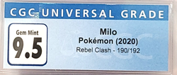 Pokemon 2020 Rebel Clash Milo Holo 190/192 CGC 9.5 Trainer Gem Mint TCG Card - Image 2
