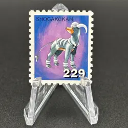 Houndoom Pokemon Stamp Card Shogakukan Nintendo Japanese TCG Vintage S316-83 - Image 1