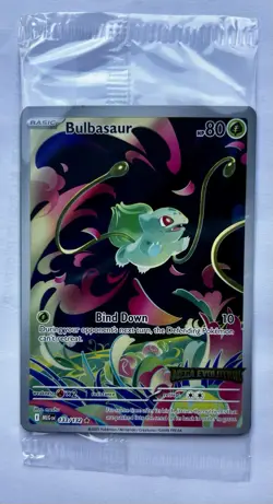 Pokemon Card Bulbasaur 133/132 - Mega Evolution Stamped Promo Sealed - Image 1