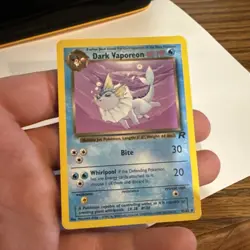 Dark Vaporeon 45/82 Team Rocket Non Holo Vintage Pokemon TCG Card - Image 3